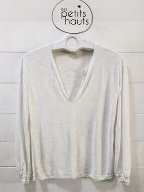 DES PETITS HAUTS “Bacari” linen top – size 1 (S)